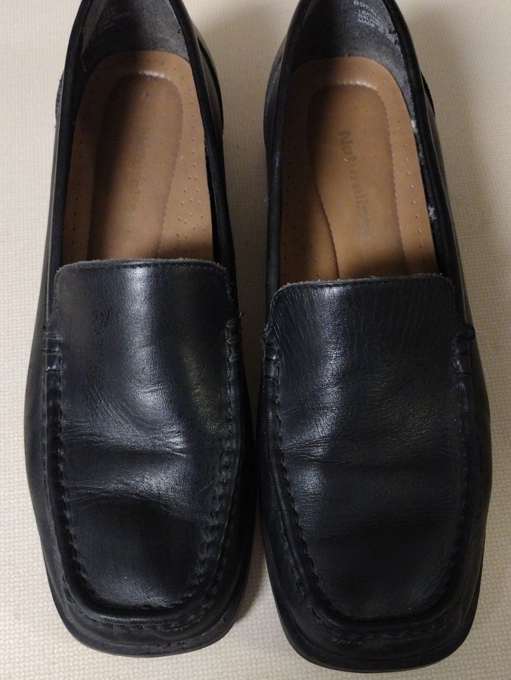 Naturalizer Black Leather Women's Loafers -9.5
